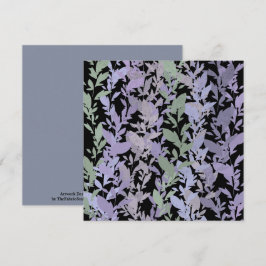 Cartão Leafy Creeping Vine Drawing Pattern With Pastels