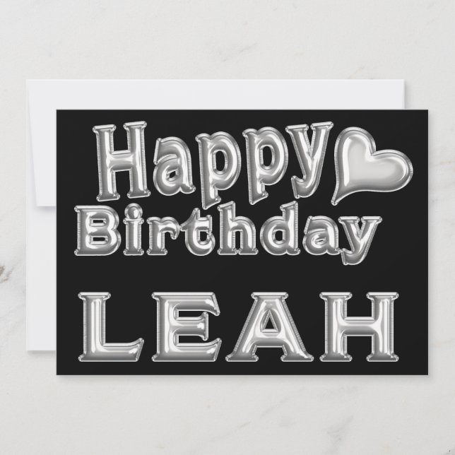 Cartão Leah Happy Birthday Karte Grußkarte mit Herz (Frente)
