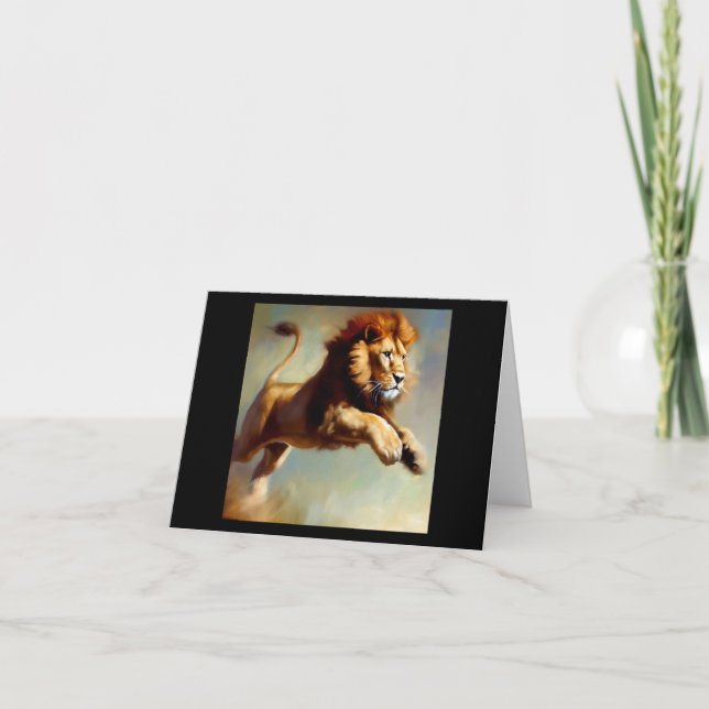 Cartão Leão (8) Gato selvagem (Frente)