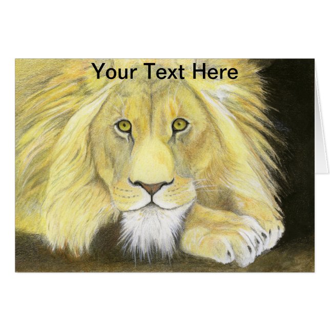 Cartão Leão Africano (Frente Horizontal)