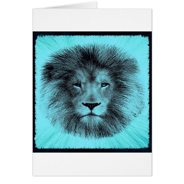 Cartão Leão Azul (Frente)