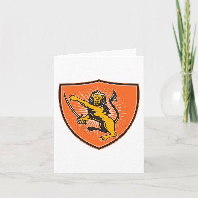 Cartão Leão com Espada (Criador carregado)