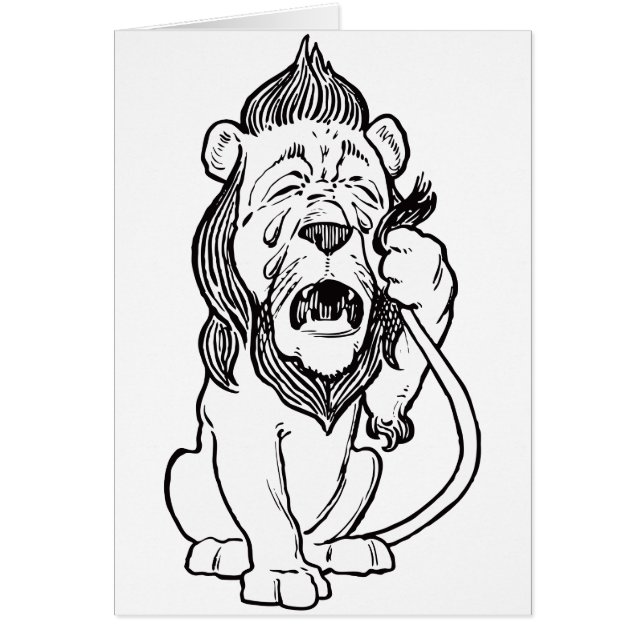 Cartão Leão Cowardly (Frente)