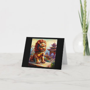 Cartão Leão de Foo Chinês (13)