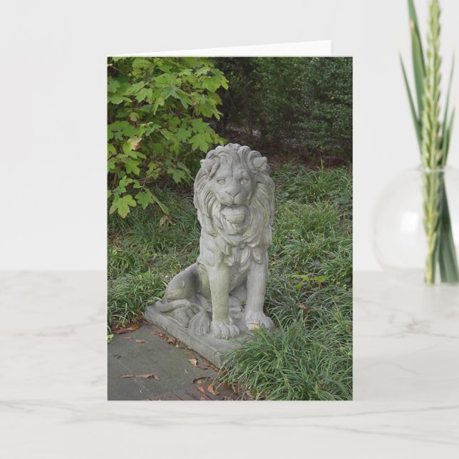Cartão Leão de pedra (Frente)