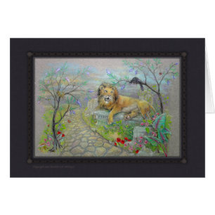 Cartão - leão do livro de histórias