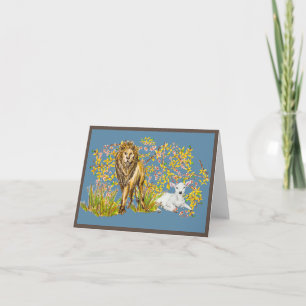 Cartão Leão e Lamb