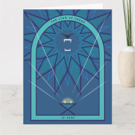 Cartão Leão em um Corredor