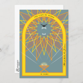 Cartão Leão em um Corredor