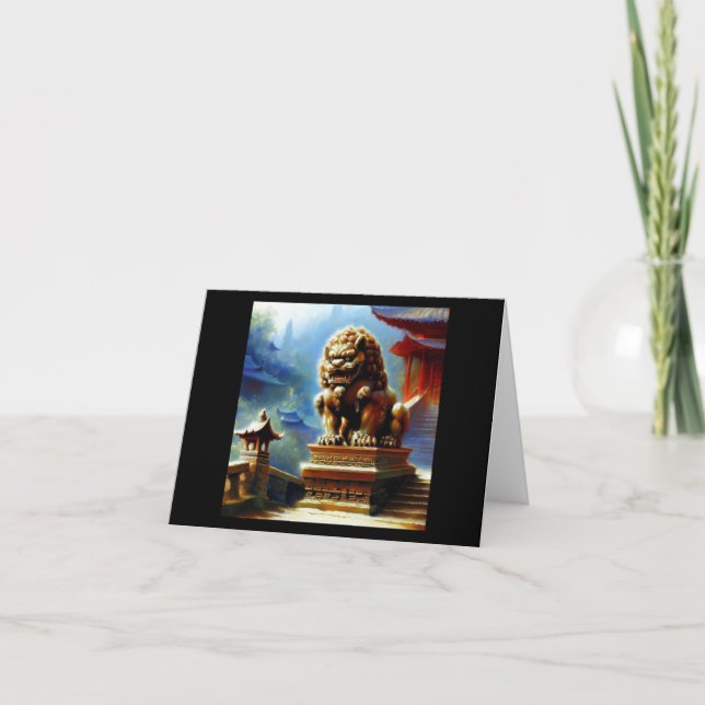 Cartão Leão Foo Chinês (7) (Frente)