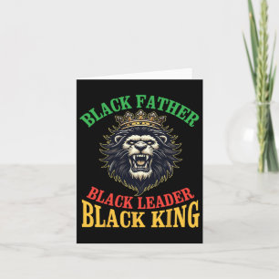 Cartão Leão-Leão Negro Pai Negro Líder Negro Rei Da