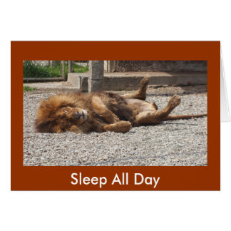 Cartão Leão preguiçoso