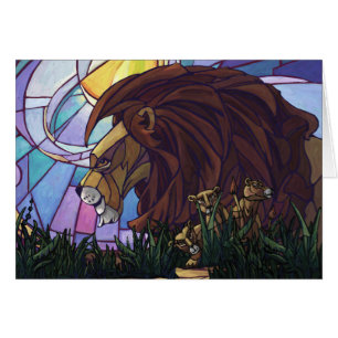 Cartão Leão Rei e Cubs