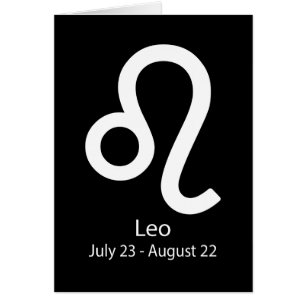 Cartão Leão Zodiac - Sinal de astrologia