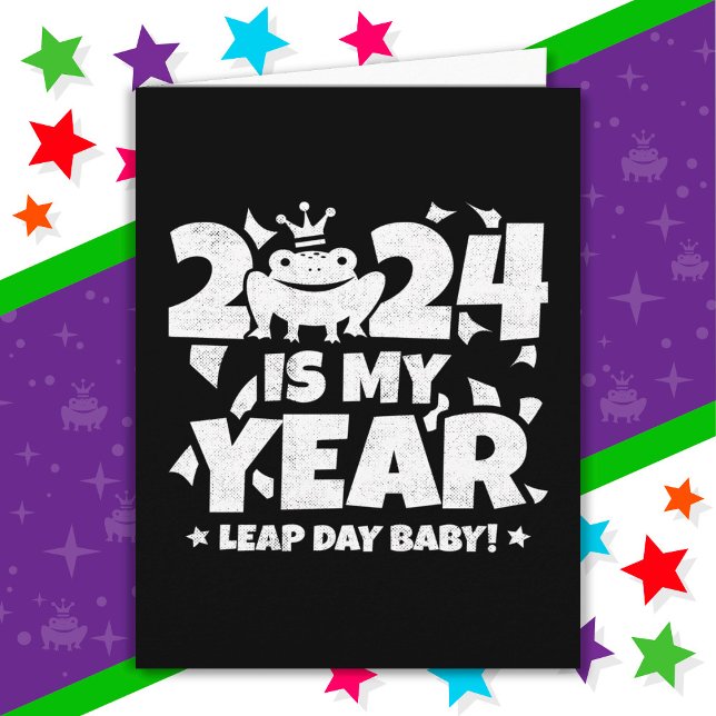 Cartão Leap Day Leaper 2024 É O Meu Ano Fev 29 Aniversári (Criador carregado)