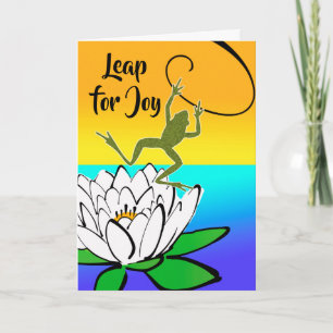 Cartão Leap for Joy with Sapo and Water Lily