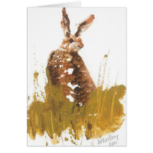 Cartão lebre selvagem