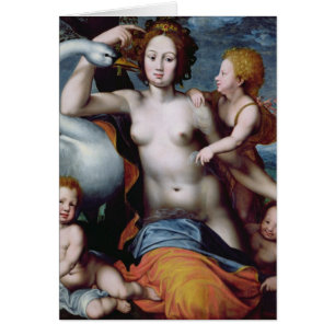 Cartão Leda e a cisne