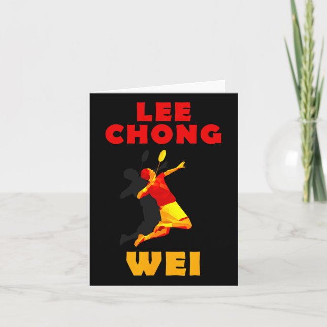 Cartão Lee Chong Wei Dminton Tee (Frente)