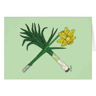 Cartão Leek e Daffodil cruzados
