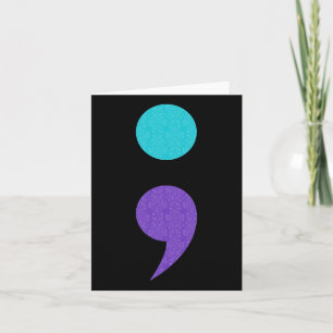 Cartão Legal Arte Do Sinal De Semicolão Para A Prevenção 