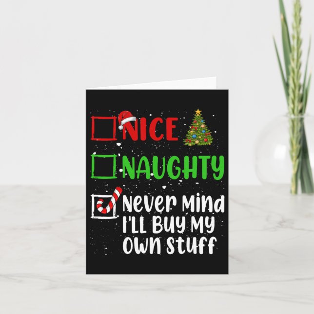 Cartão Legal Bonito Nunca Mind Vou Comprar Minhas Coisas  (Frente)