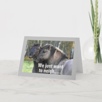 CARTÃO LEGAL CAVALOS ESTÃO VIZINHANDO "FELIZ ANIVERSÁRIO"