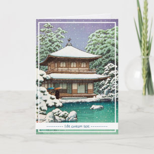 Cartão Legal cena de inverno do japonês Hasui Kawase orie