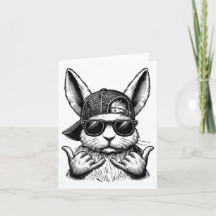 Cartão Legal Coelho Rosto Pulseira Coelho Páscoa Dia Cria