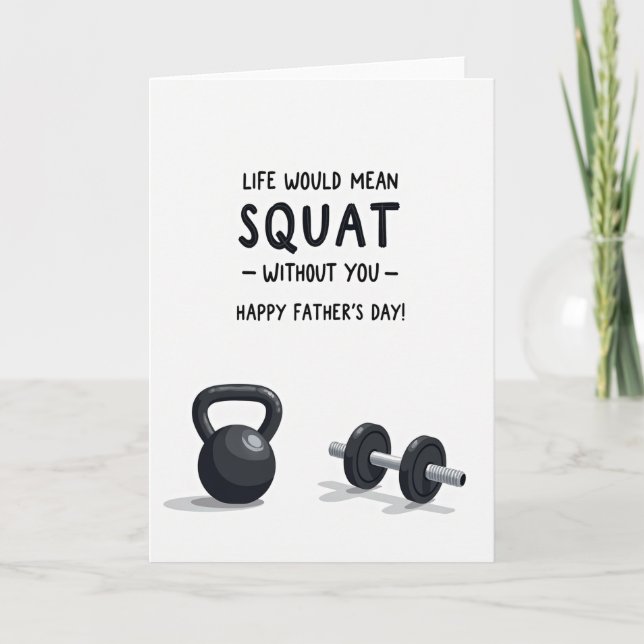 Cartão Legal de Dia dos Pais com Kettlebell (Frente)