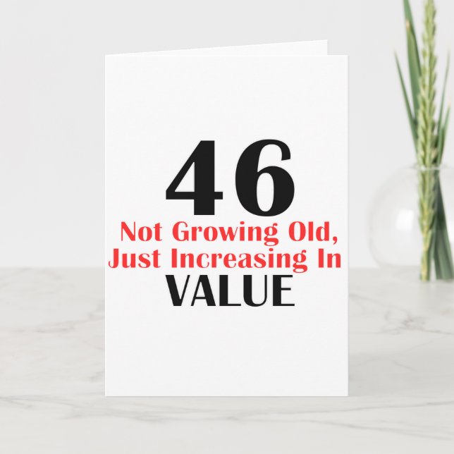 CARTÃO LEGAL DESIGNS DE ANIVERSÁRIO DE 46 ANOS (Frente)