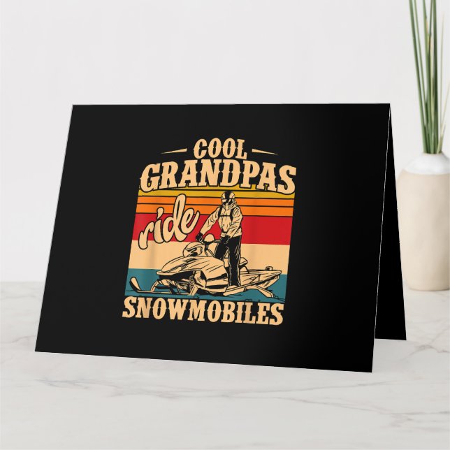 Cartão Legal Grandpas caminha Snowmobiles Snowmobile Snow (Frente)