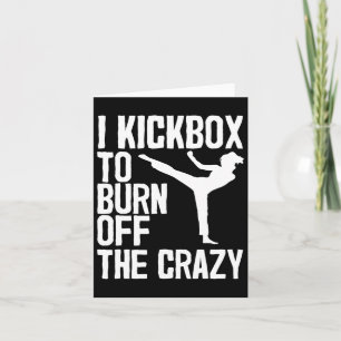 Cartão Legal Kickboxer Para Mulheres Masculinas Kickboxer