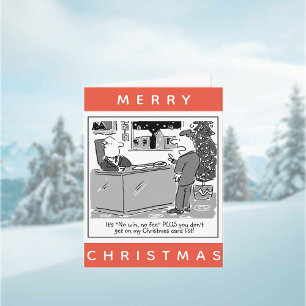 Cartão Legal Lawyer e Client Cartoon Christmas