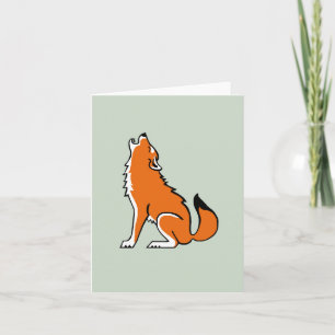 Cartão Legal Red WOLF - Vida selvagem - Natureza - Verde