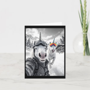 Cartão Legal Snowboarder Winter Sport Snowboard Unicorn S