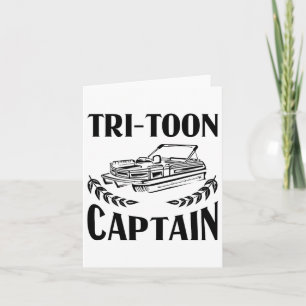 Cartão Legal Tritoon do Capitão Gift Men de Pontoon Engra