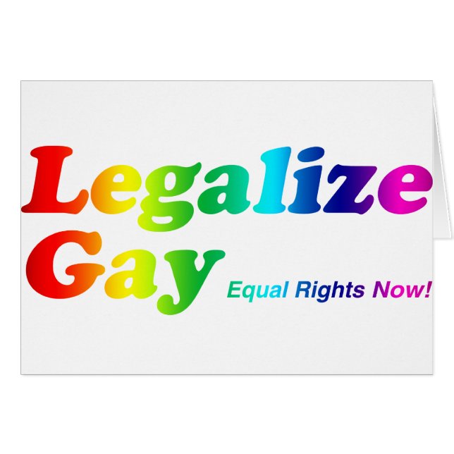 Cartão Legalize o gay (Frente Horizontal)
