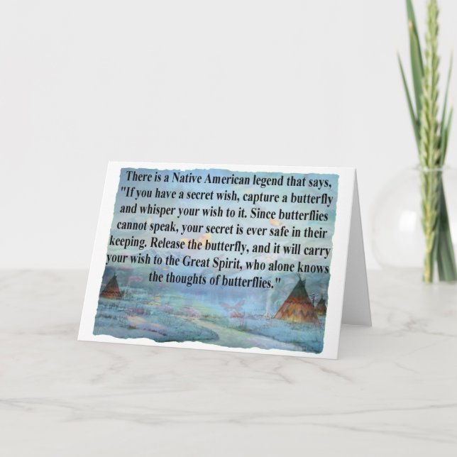 Cartão Legenda da borboleta (Frente)