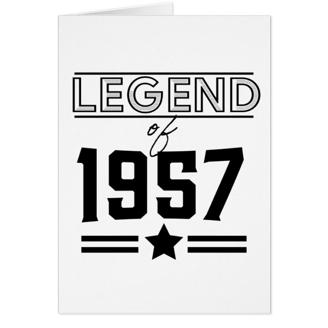 Cartão Legenda da Vintage de 1957 (Frente)