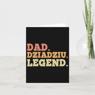 Cartão Legenda do pai Dziadziu Retro Vintage Legendário E