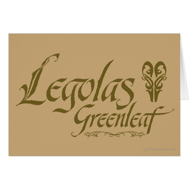 Cartão LEGOLAS GREENLEAF™ Name (Frente Horizontal)