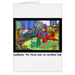 Cartão Lei Cardeal - Donativos de Cartoon de Direito Engr