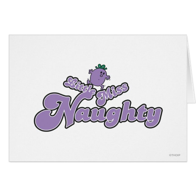 Cartão Lei de Balanceamento de Menina Naughty (Frente Horizontal)