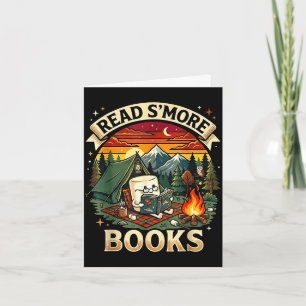Cartão Leia mais livros linda fogueira _ lendo livro