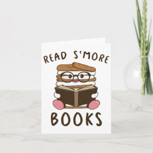 Cartão Leia os livros da Smore acampando os livros lendo