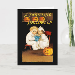 Cartão Leia uma história assustador