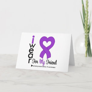 Cartão Leiomiosarcoma Eu Visto Fita Roxa Para Meu Amigo