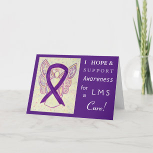 Cartão Leiomyosarcoma/LMS Awareness Ribbon Greeting Card