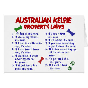 Cartão Leis AUSTRALIANAS 2 da propriedade do KELPIE